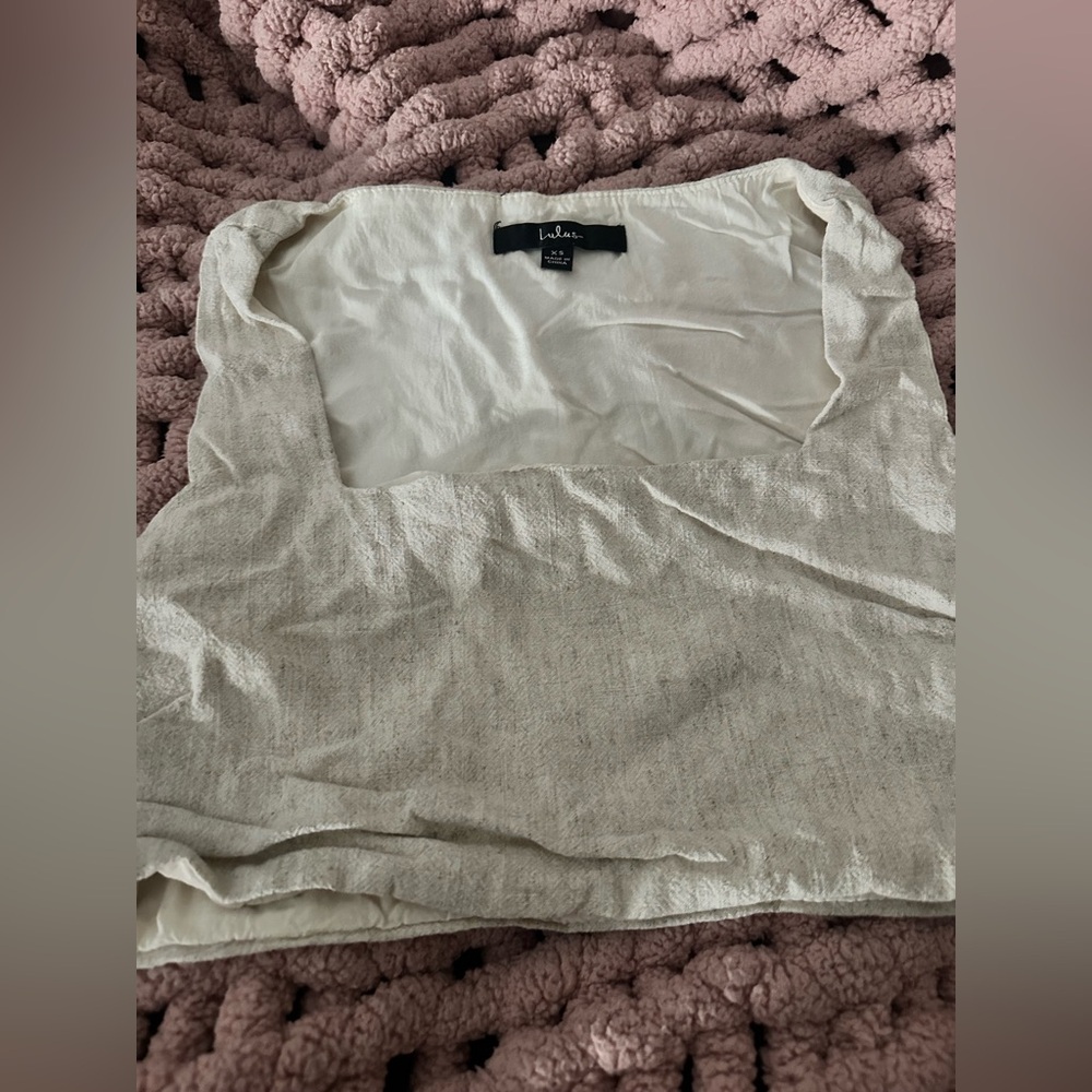 Lulu's Cream Women's crop Top size XS